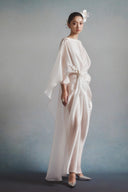 Sheen Étoile Batwing Pleated Gown for women, from HA THANH VIET, The Viet Concept 