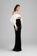 Black & White Evelora Maxi Dress for women, from POEM, The Viet Concept 