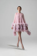 Annie Embellished Chiffon Feather Mini Dress for women, from 21SIX, The Viet Concept