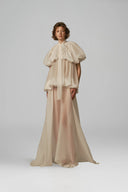  Nuage Ivory Voile Lace Evening Gown for women, from POEM, The Viet Concept