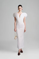 White Petal-Shoulder Gown for women, from Lecia, The Viet Concept 