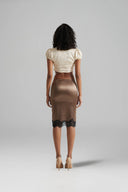 Marta Silk Breeze Cropped Tie-Front Top for women, from HUELLEY HUELLEY, The Viet Concept