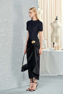 Miss Orchid Black Mesh & Silk Gown for women, from DO LONG, The Viet Concept 
