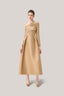 Aarina Fit and Flare Asymmetric Neck Taffeta Midi Dress for women, from Calista, The Viet Cocnept 