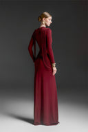 Corvina Rouge Draped Floor-Length Gown for women, from MAISON DES COPAINS, The Viet Concept 