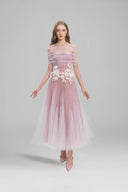 Fleur 3D Floral Corset A-Line Mesh Maxi Dress for women, from LINH PHUNG, The Viet Concept