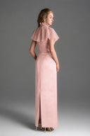 IHF STUDIO • Vine Guipure Lace & Silk Taffeta Bustier Midi Dress with Mini Cape