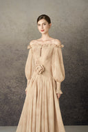 ROSEE de MATIN • Off-Shoulder Draping Maxi Dress