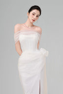 White Woni Off-shoulder Maxi Dress for women, from BYDI, The Viet Concept 