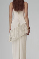 White Isolara Maxi Dress for woman, from POEM, The Viet Concept 