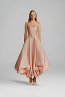 WHITE PLAN • Gardenia Couture Taffeta A-Line Maxi Dress
