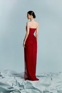 Lenci Scarlet Pleated Silk Mesh Dress for women, from BYDI, The Viet Concept 