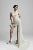Dawnlit Veins Tulle Net Mini Dress for women, from LINH DOAN, The Viet Concept 