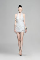 White Cacti Organza Mini Dress for women, from PHAM, The Viet Concept