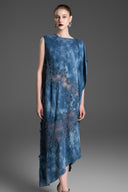 GVLUX • Flowing Side Flap Floral Lace Dress
