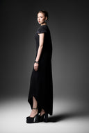 GVLUX • Aqualume Asymmetric Cape A-Line Denim Gown