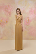 Cassopie Golden Drape Embellished Gown for women, from JOSEPHINE, The Viet Concept 
