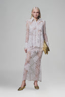 White Petal Sheer Long Slevees Shirt for women, from Keira Tong, The Viet Concept 