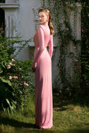 Crystal Embellished V-Neck Column Evening Gown for women, from IHF ATELIER, The Viet Concept