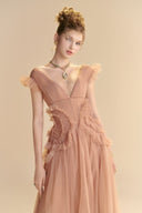 LINH PHUNG • Saphara Dreamy Tulle Gown with Sculptural Ruffle Details