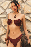 Sienna Ruffled Bandeau Knit Bikini Set for women, from XITA, The Viet Concept 