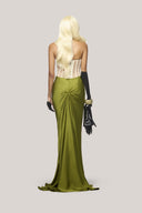 Bessie Gathered Scoop Neck Spandex Maxi Dress for women, from Das La Vie, The Viet Concept 