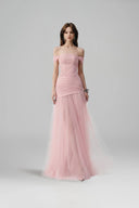Ayla Crystal Embellished Off-Shoulder Tulle Evening Gown for women, from JOSEPHINE, The Viet Concept