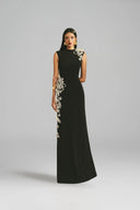 Couture 3D Crystal Floral Sleeveless Maxi Gown for women, from L'SCARLETT, The Viet Concept