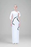 Flower's Whisper - Asymmetrical Cape Evening Dress for women, from Tiny Ink, The Viet Concept 