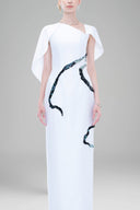 Flower's Whisper - Asymmetrical Cape Evening Dress for women, from Tiny Ink, The Viet Concept 