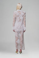 White Petal Sheer Long Slevees Shirt for women, from Keira Tong, The Viet Concept 