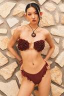 Sienna Ruffled Bandeau Knit Bikini Set for women, from XITA, The Viet Concept 