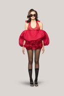 Jacobs Bodycon Puffy Sleeved Polyester Mini Dress for women, from Das la Vie, The Viet Concept 