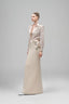 Cream Vionne Straight Bead Crepe Floor Length Skirt for women, from Maison Des Copains, The Viet Concept