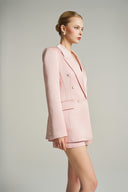 Rosé Lumière Silk Taffeta Oversized Blazer for women, from IHF STUDIO, The Viet Concept 