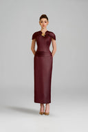 CALISTA • Caelis Gold Flower Column Dress
