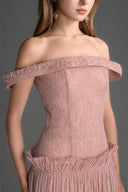 IHF STUDIO • Aurelia Vine Guipure Lace Off-Shoulder A-Line Dress
