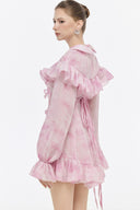 Mabel Sculpted Pleated Mini Dress for women, from JOSEPHINE, The Viet Concept 