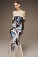MARGÉE ATELIER • Avielle Couture Painterly Print Taffeta Evening Gown