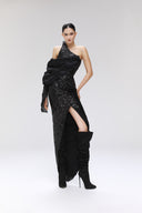 Stellar Asymmetrical Sequin Evening Gown for women, from SORAMAME, The Viet Concept