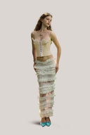 Cream Murielle Corset Top for women, from La Vierge, The Viet Concept