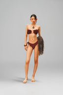 Sienna Ruffled Bandeau Knit Bikini Set for women, from XITA, The Viet Concept 
