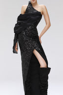 Stellar Asymmetrical Sequin Evening Gown for women, from SORAMAME, The Viet Concept