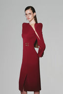 Malicen Sheath Square Shoulder Cotton Midi Dress for women, from White Plan, The Viet Concept 