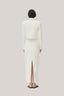 White Thien Van Cropped Long Sleeved Tweed Jacket for women, from TINH, The Viet Concept 