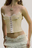 Cream Murielle Corset Top for women, from La Vierge, The Viet Concept