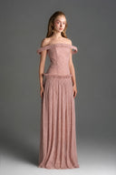 IHF STUDIO • Aurelia Vine Guipure Lace Off-Shoulder A-Line Dress