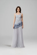 Lavish Asymmetric One-Shoulder Tulle Chiffon Evening Gown for women, from JOSEPHINE, The Viet Concept