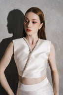 Augustus Crystal Trim Taffeta Two-Piece Set for women, from DANG PHONG DESIGNER, The Viet Concept