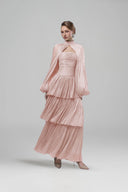 Alriza Pink Chiffon Layered Evening Gown for women, from JOSEPHINE, The Viet Concept